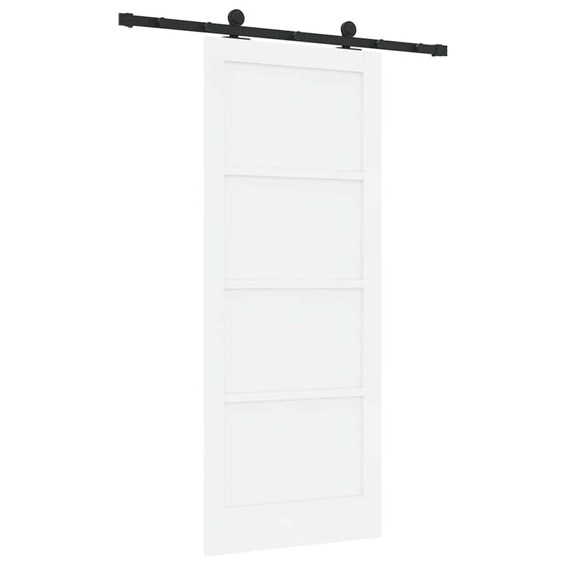vidaXL Csúszóajtó ORKDAL Fehér és fekete 83 x 202 cm