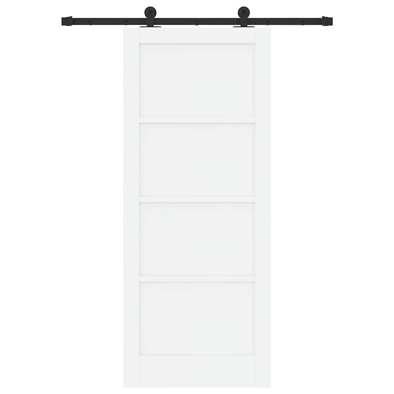 vidaXL Csúszóajtó ORKDAL Fehér és fekete 83 x 202 cm