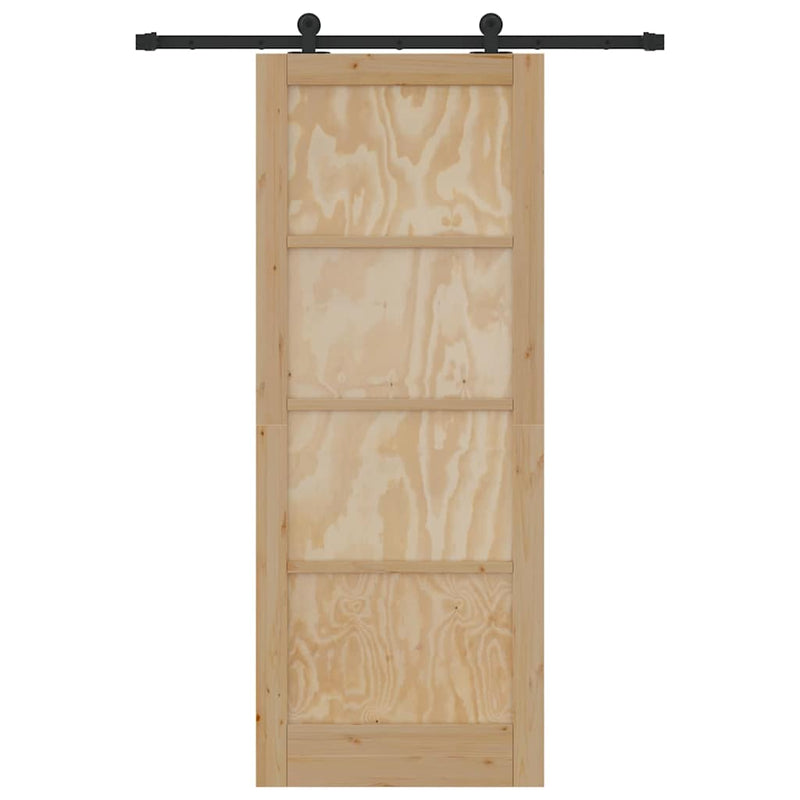vidaXL Csúszóajtó ORKDAL Természetes és fekete 83 x 211 cm