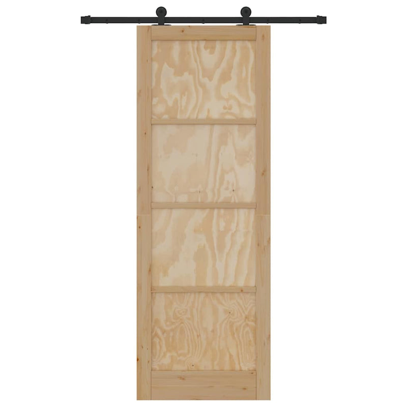 vidaXL Csúszóajtó ORKDAL Természetes és fekete 83 x 232 cm