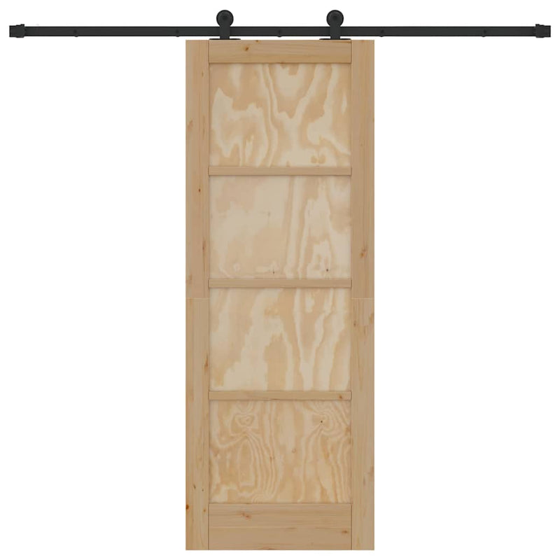 vidaXL Csúszóajtó ORKDAL Természetes és fekete 73.5 x 198.5 cm
