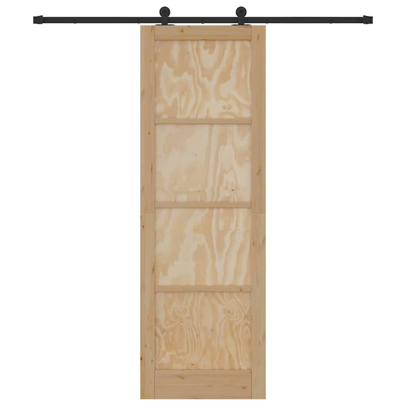 vidaXL Csúszóajtó ORKDAL Természetes és fekete 78 x 232 cm