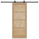 vidaXL Csúszó ajtó ORKDAL Barna 83 x 202 cm Tömör fenyőfa