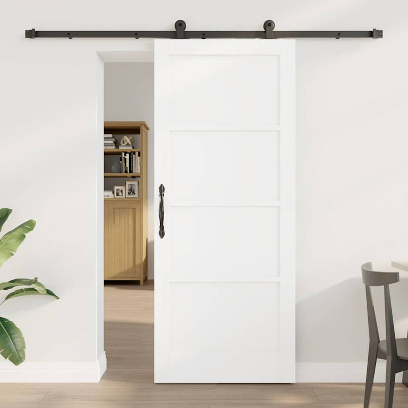 vidaXL Csúszóajtó ORKDAL Fehér és fekete 83 x 202 cm