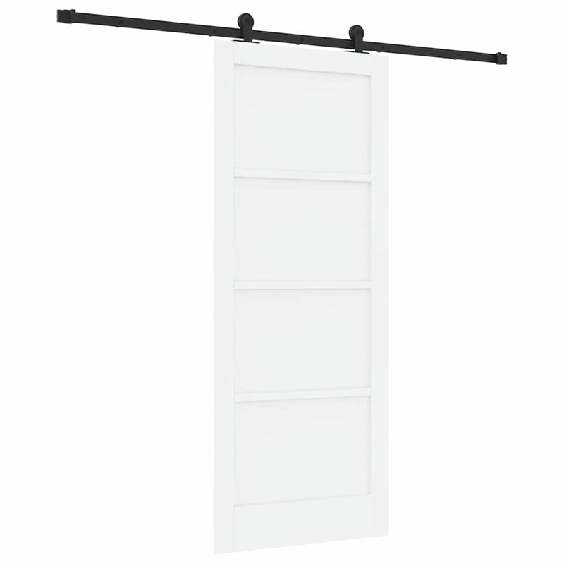 vidaXL Csúszóajtó ORKDAL Fehér és fekete 83 x 202 cm