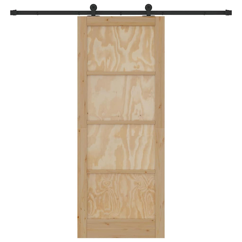 vidaXL Csúszóajtó ORKDAL Természetes és fekete 83 x 211 cm