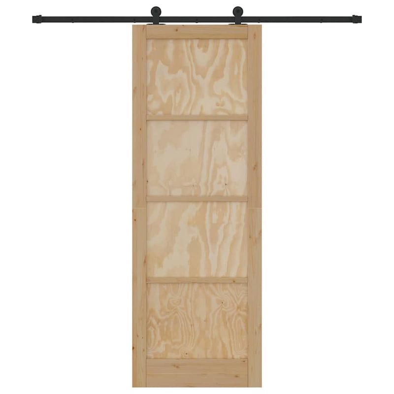 vidaXL Csúszóajtó ORKDAL Természetes és fekete 83 x 232 cm