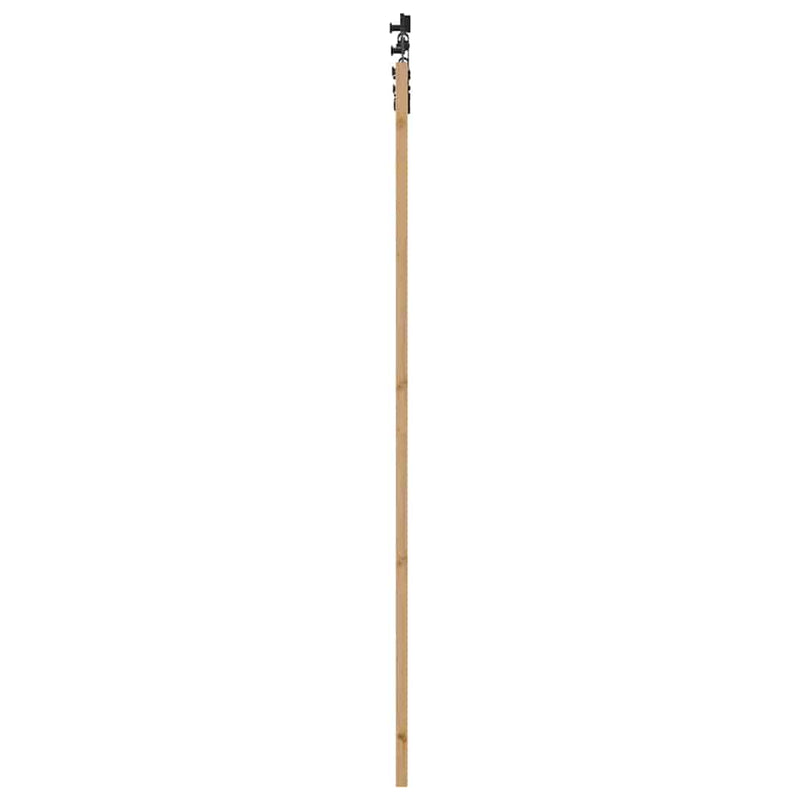 vidaXL Tolóajtó Természetes és fekete 78 x 232 cm Tömör fenyő és acél