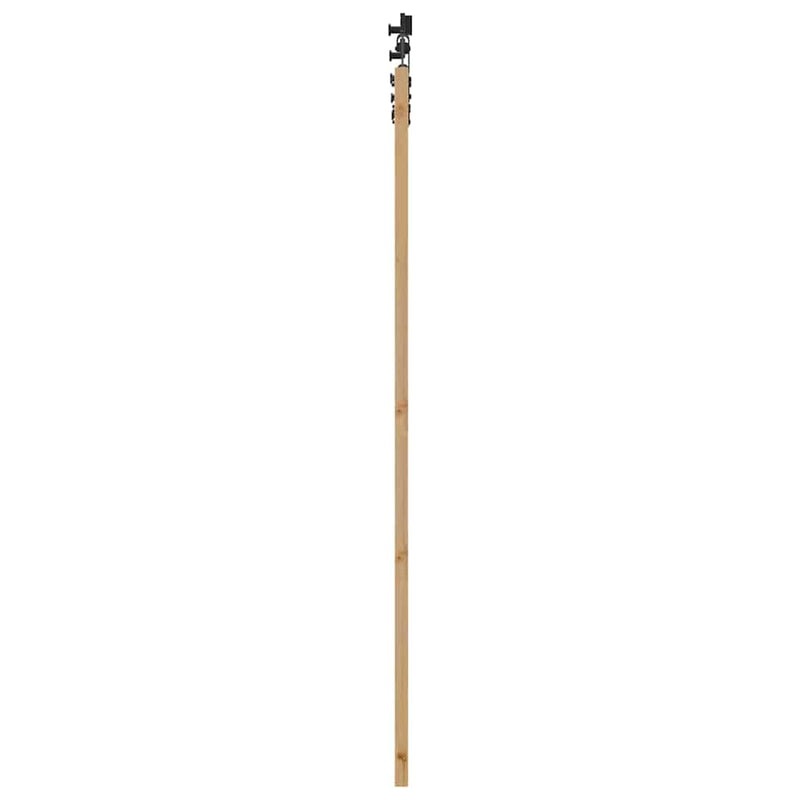 vidaXL Tolóajtó Természetes és fekete 83 x 202 cm Tömör fenyő és acél