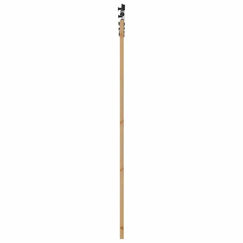 vidaXL Tolóajtó Természetes és fekete 83 x 211 cm Tömör fenyő és acél