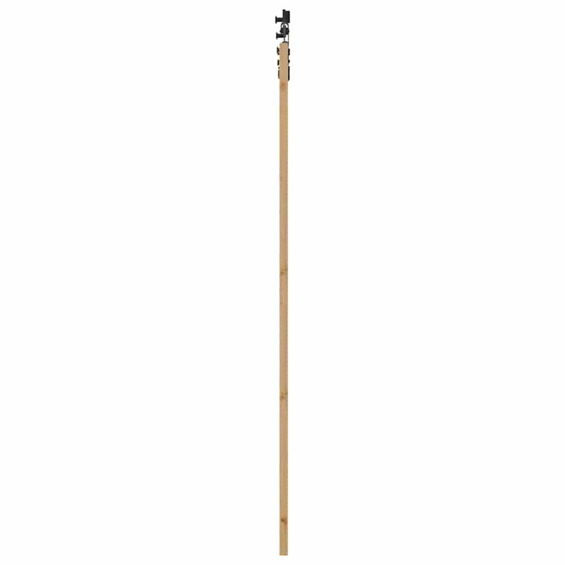 vidaXL Tolóajtó Természetes és fekete 83 x 232 cm Tömör fenyő és acél
