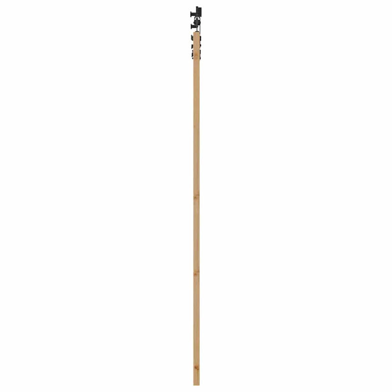 vidaXL Tolóajtó Természetes és fekete 86 x 211 cm Tömör fenyő és acél