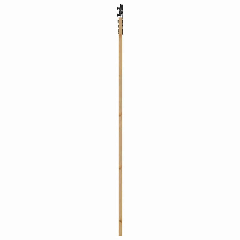 vidaXL Tolóajtó Természetes és fekete 78 x 232 cm Tömör fenyő és acél