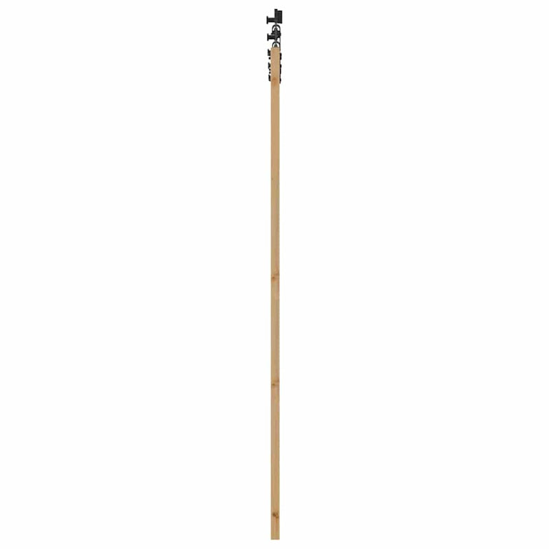 vidaXL Tolóajtó Természetes és fekete 83 x 211 cm Tömör fenyő és acél