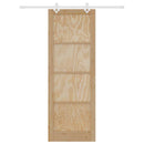 vidaXL Csúszó ajtó Barna 83 x 232 cm Tömör fenyőfa