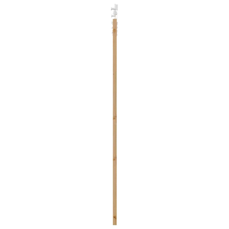 vidaXL Tolóajtó Természetes és fehér 86 x 198.5 cm Tömör fenyő és acél