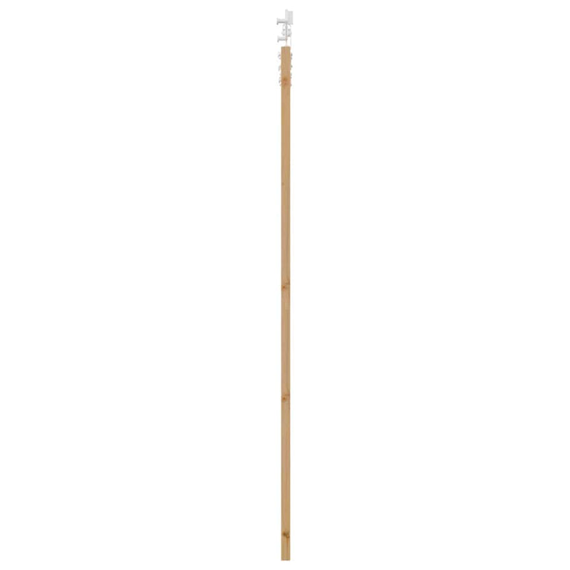 vidaXL Tolóajtó Fehér 86 x 211 cm Tömör fenyő és acél