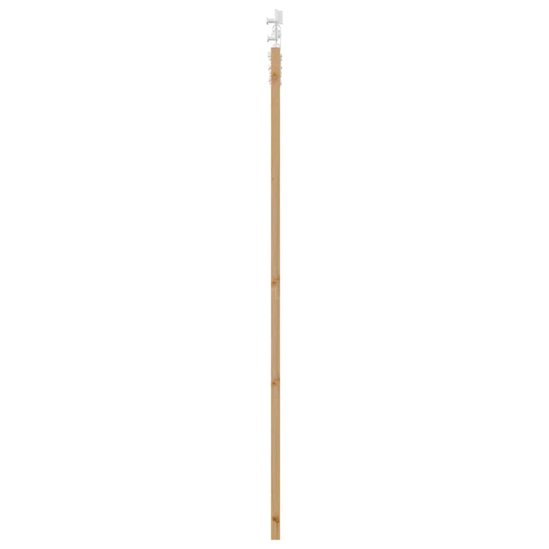vidaXL Tolóajtó Fehér 83 x 202 cm Tömör fenyő és acél