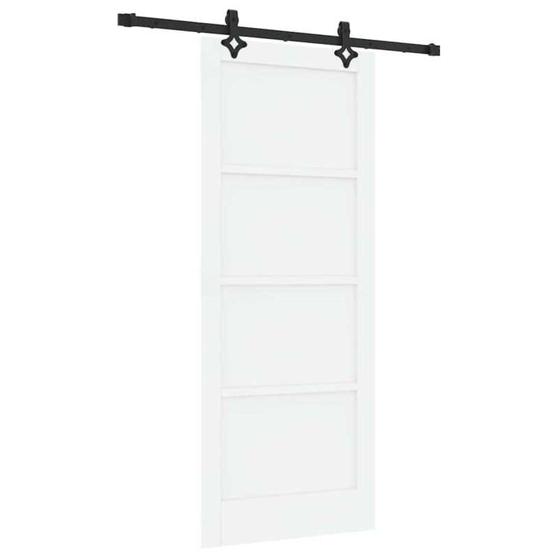 vidaXL Csúszó Ajtó Készlet Egyéb ORKDAL Fehér és fekete 83 x 202 cm