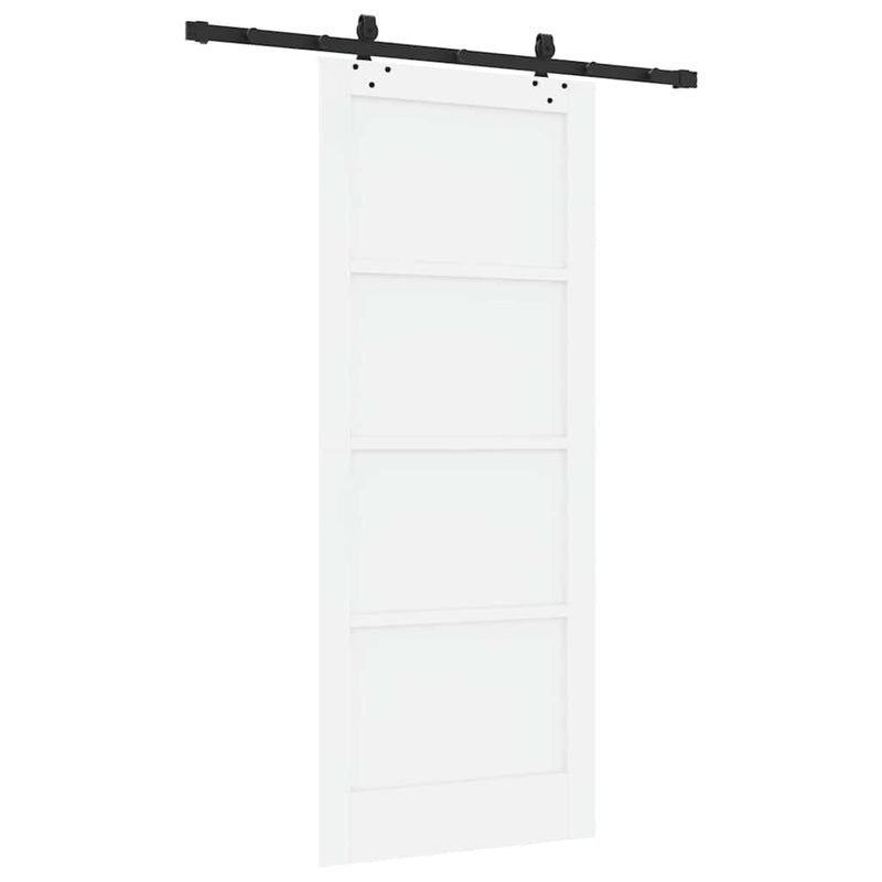 vidaXL Csúszó Ajtó Készlet Egyéb ORKDAL Fehér és fekete 83 x 202 cm