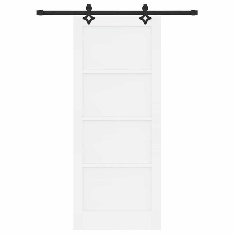 vidaXL Csúszó Ajtó Készlet Egyéb ORKDAL Fehér és fekete 83 x 202 cm