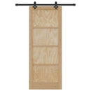 vidaXL Csúszó ajtó ORKDAL Barna 83 x 211 cm Tömör fenyőfa