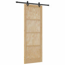 vidaXL Csúszó ajtó ORKDAL Barna 83 x 232 cm Tömör fenyőfa