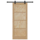 vidaXL Csúszó Ajtó Készlet ORKDAL Természetes és fekete 86 x 211 cm