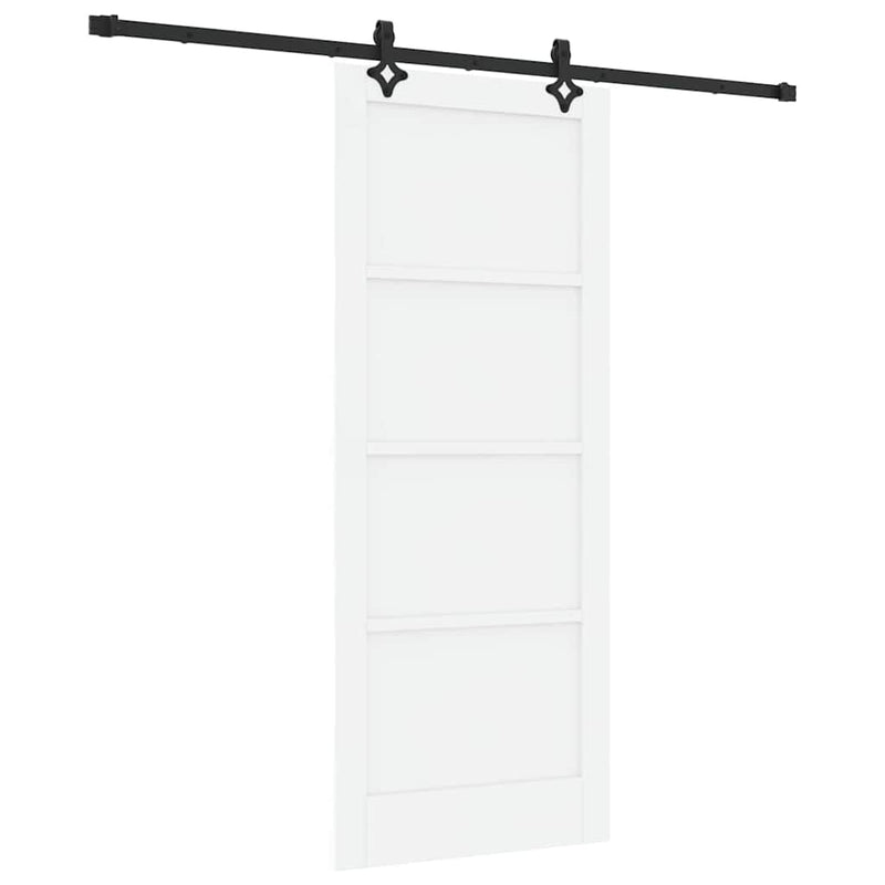 vidaXL Csúszó Ajtó Készlet Egyéb ORKDAL Fehér és fekete 83 x 202 cm