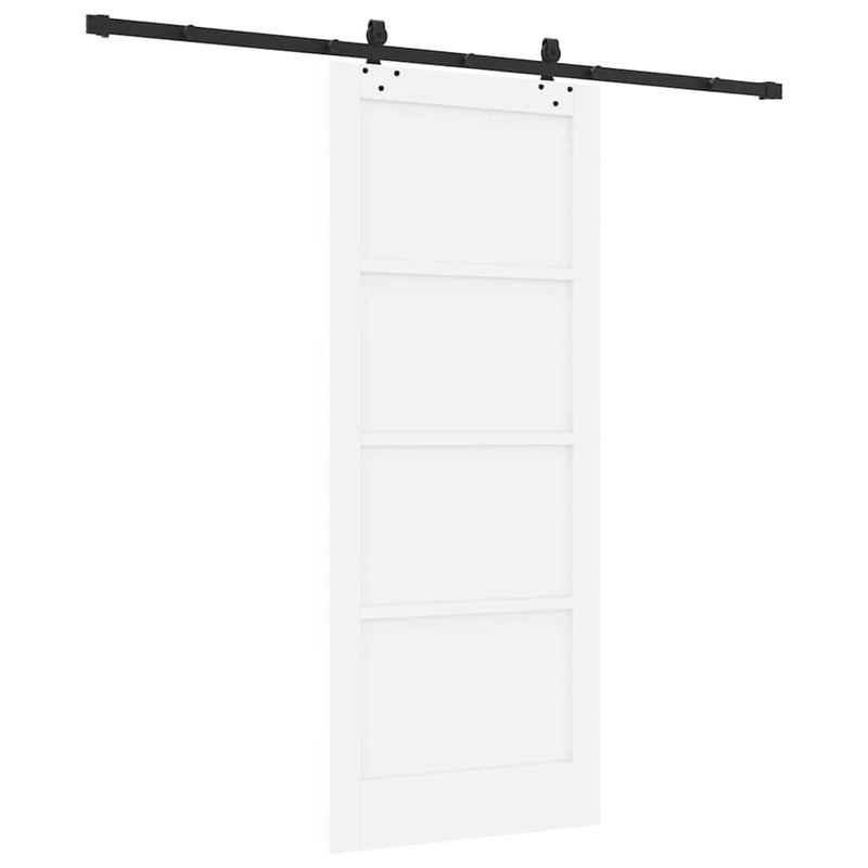 vidaXL Csúszó Ajtó Készlet Egyéb ORKDAL Fehér és fekete 83 x 202 cm