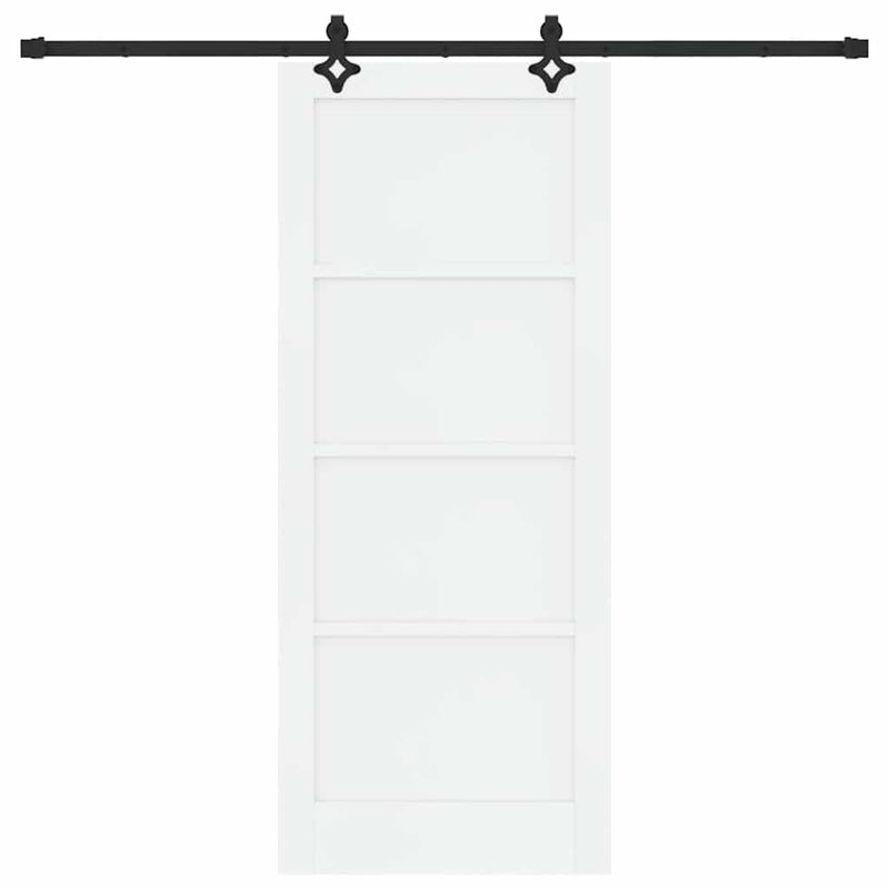 vidaXL Csúszó Ajtó Készlet Egyéb ORKDAL Fehér és fekete 83 x 202 cm