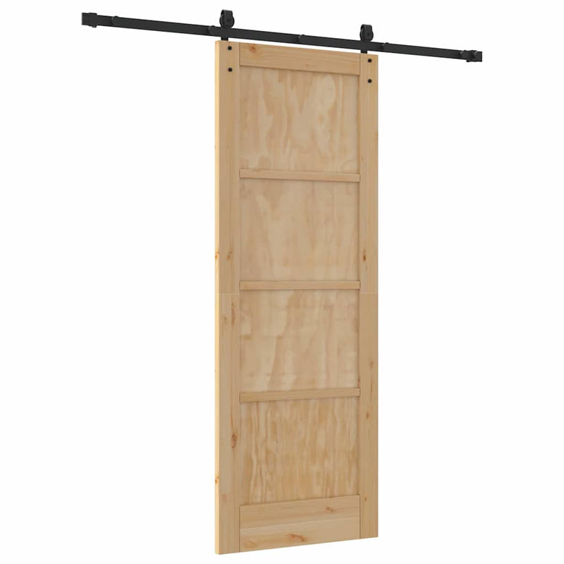 vidaXL Csúszó ajtó Egyéb ORKDAL Természetes és fekete 73.5 x 198.5 cm