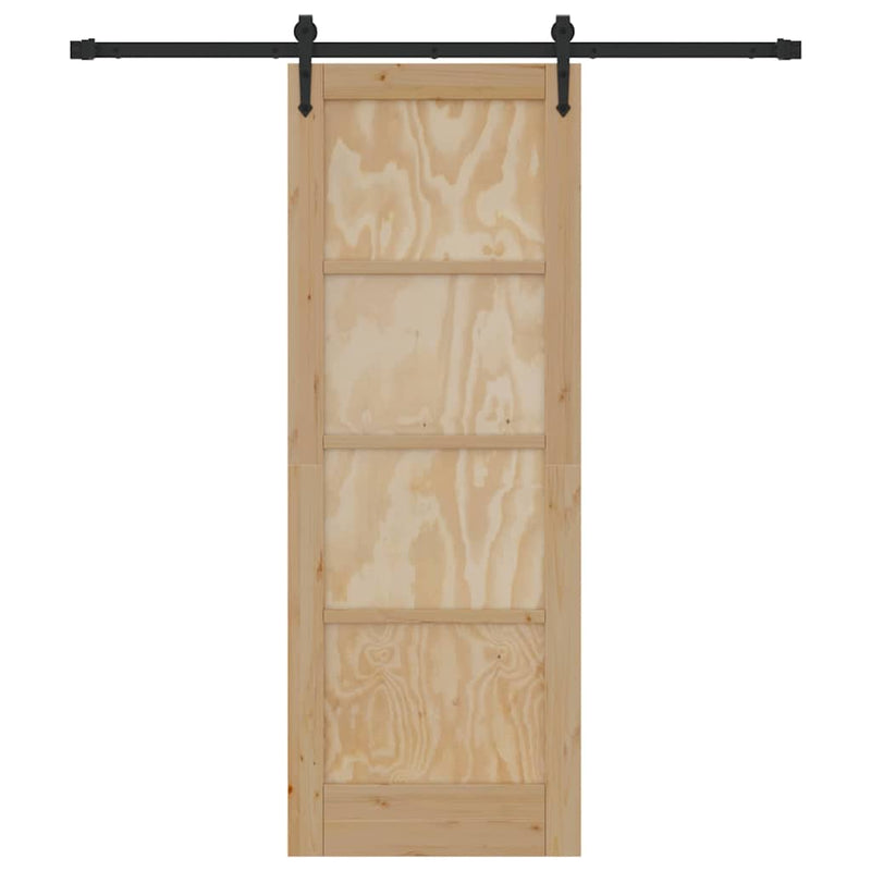 vidaXL Csúszó ajtó Egyéb ORKDAL Természetes és fekete 73.5 x 198.5 cm