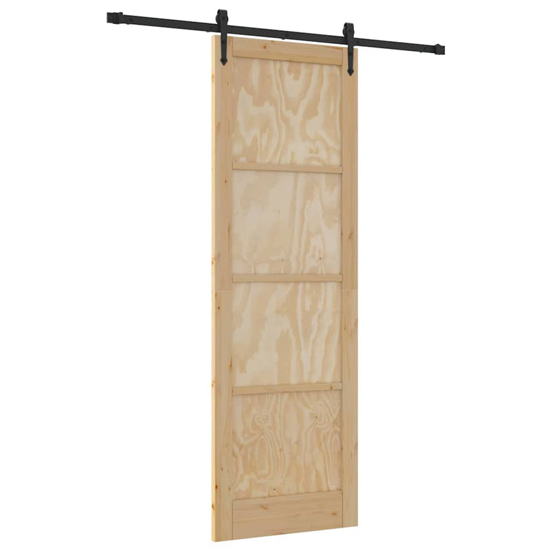 vidaXL Csúszó ajtó Egyéb ORKDAL Természetes és fekete 78 x 232 cm