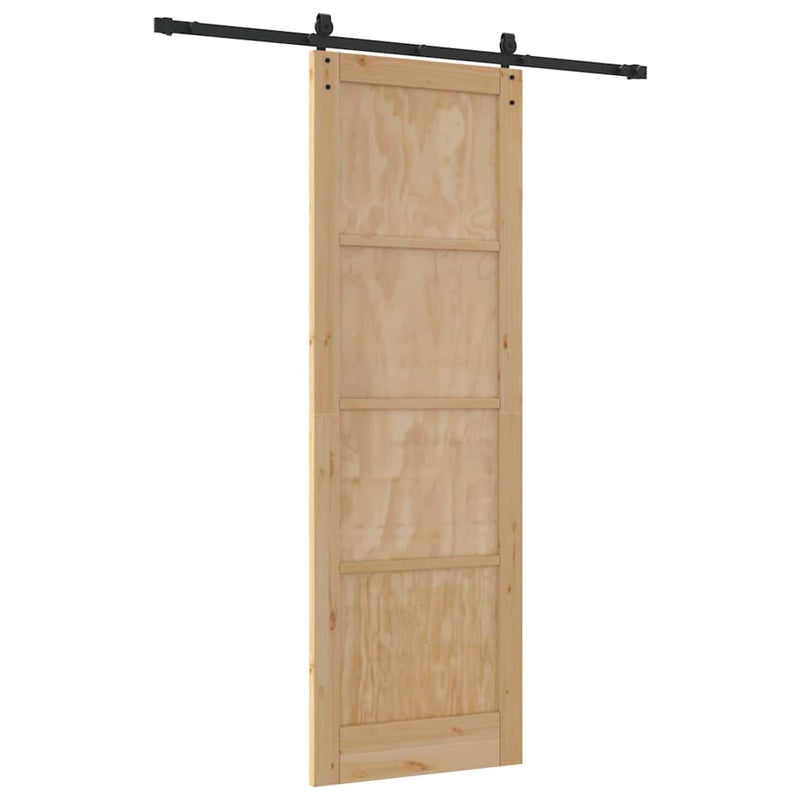 vidaXL Csúszó ajtó Egyéb ORKDAL Természetes és fekete 78 x 232 cm