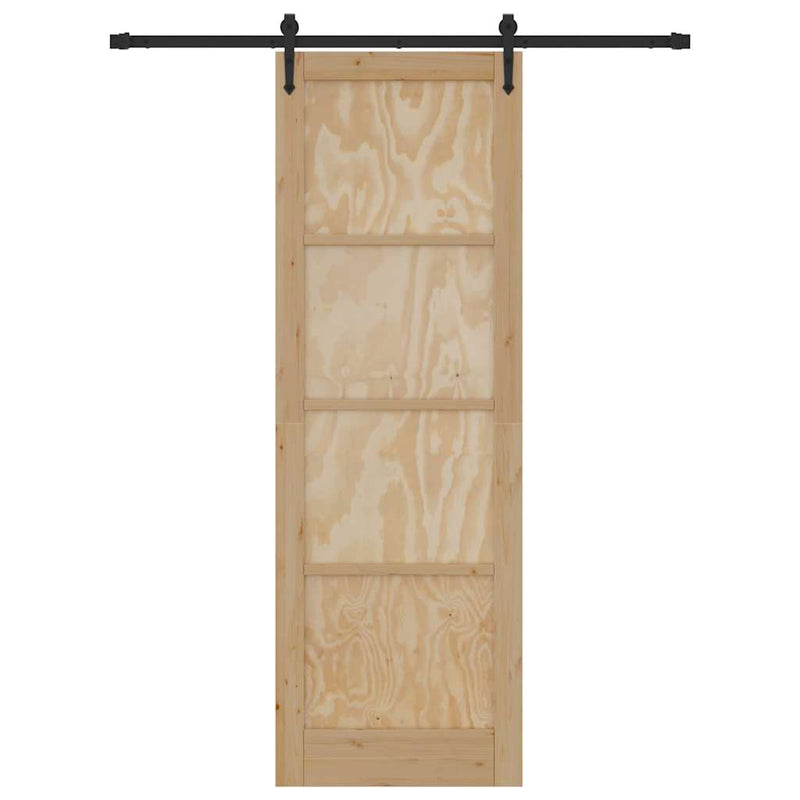 vidaXL Csúszó ajtó Egyéb ORKDAL Természetes és fekete 78 x 232 cm