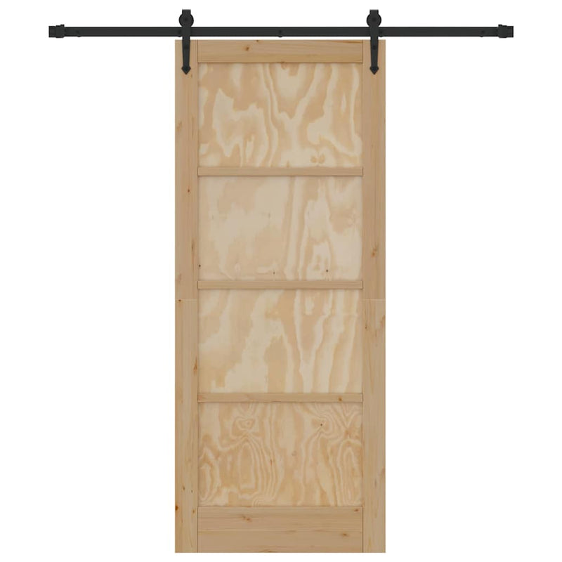 vidaXL Csúszó ajtó Egyéb ORKDAL Természetes és fekete 83 x 202 cm