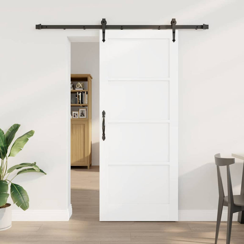 vidaXL Csúszó ajtó Egyéb ORKDAL Fehér és fekete 83 x 202 cm