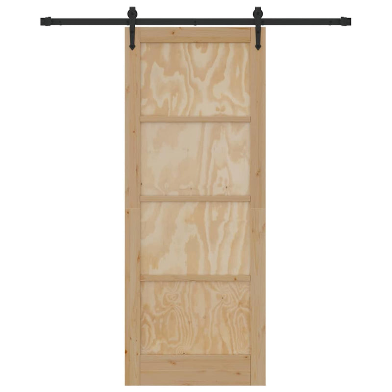 vidaXL Csúszó ajtó Egyéb ORKDAL Természetes és fekete 83 x 211 cm