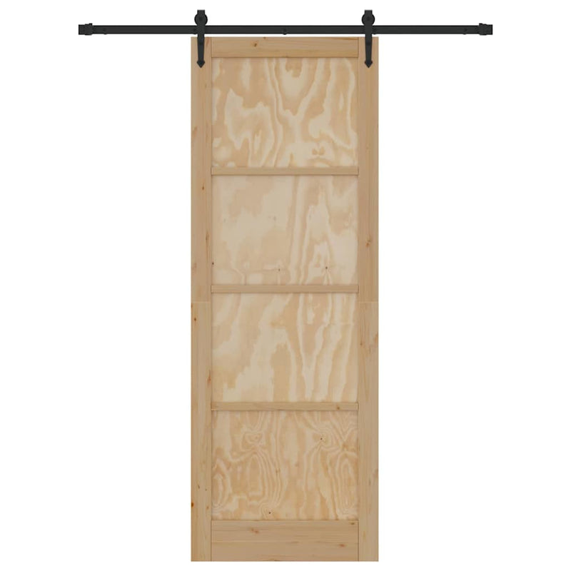 vidaXL Csúszóajtó Egyéb ORKDAL Természetes és fekete 83 x 232 cm
