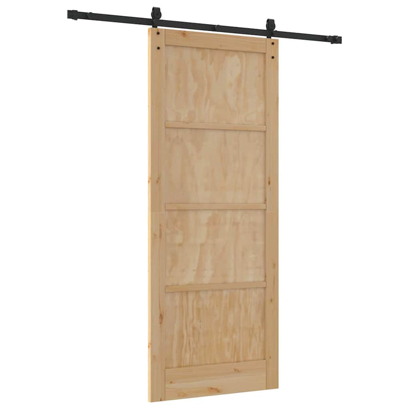 vidaXL Csúszó ajtó Egyéb ORKDAL Természetes és fekete 86 x 211 cm