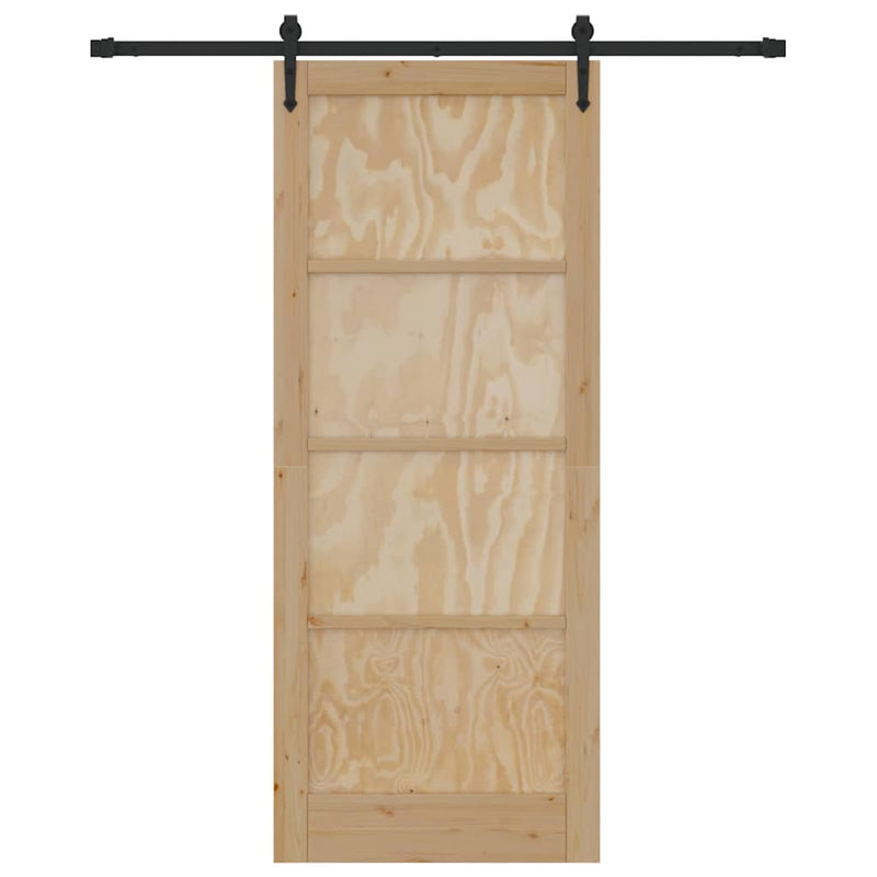 vidaXL Csúszó ajtó Egyéb ORKDAL Természetes és fekete 86 x 211 cm