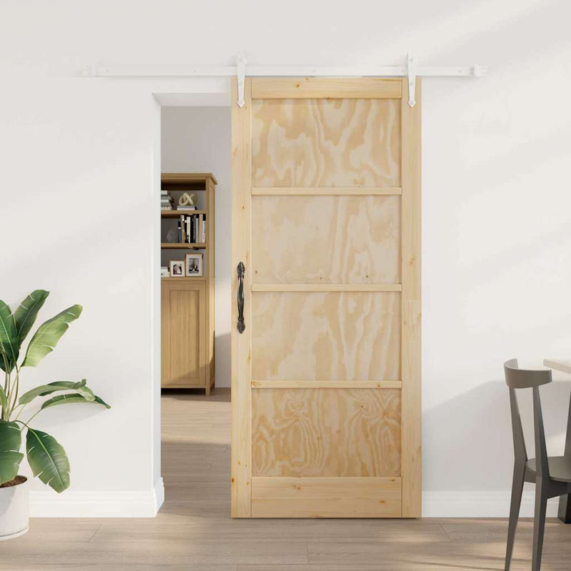 vidaXL Csúszó ajtó Egyéb ORKDAL Természetes és fehér 78 x 202 cm