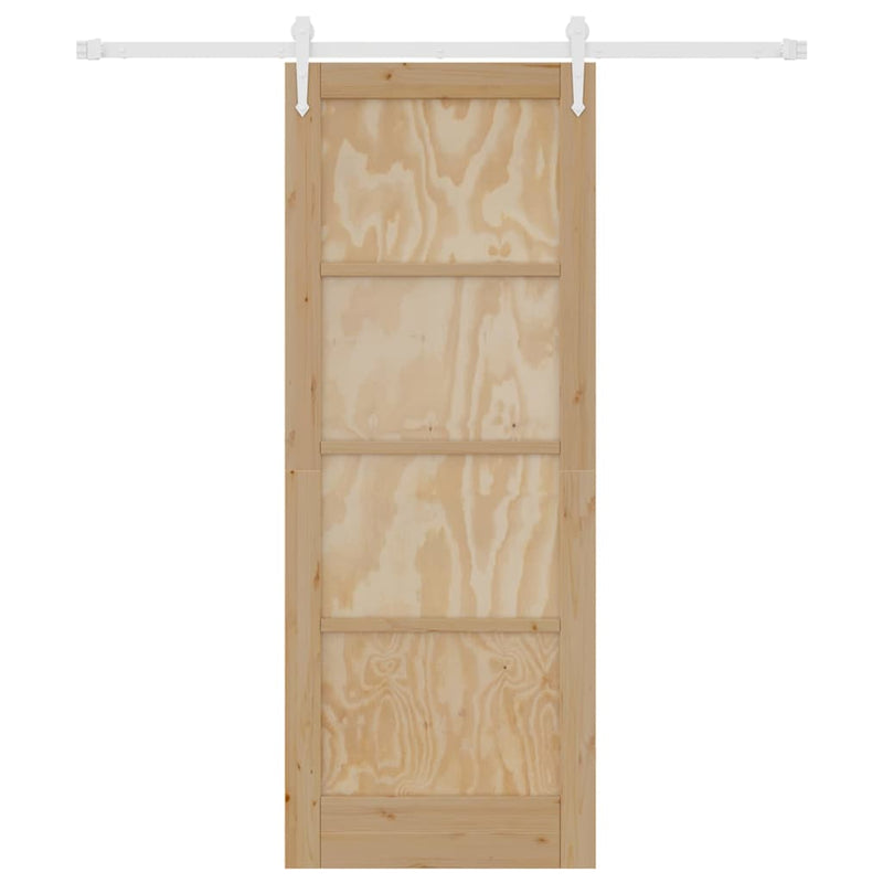 vidaXL Csúszó ajtó Egyéb ORKDAL Természetes és fehér 78 x 202 cm
