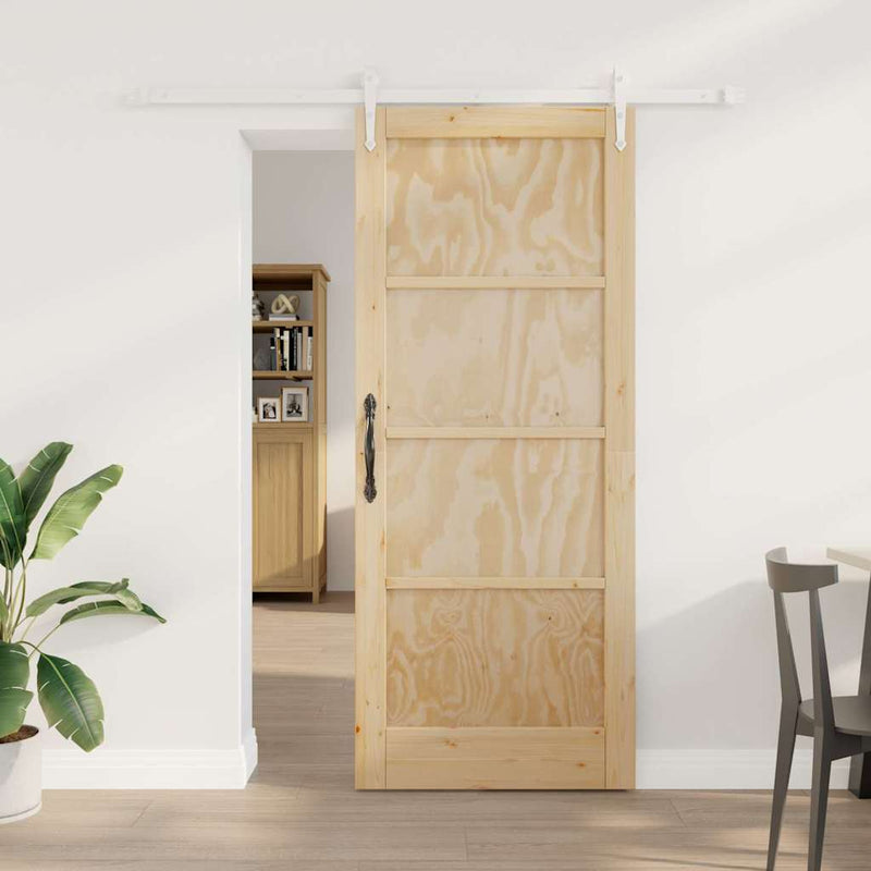 vidaXL Csúszó ajtó Egyéb ORKDAL Természetes és fehér 83 x 202 cm