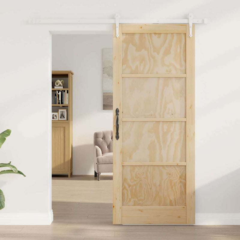 vidaXL Csúszó ajtó Egyéb ORKDAL Természetes és fehér 83 x 202 cm