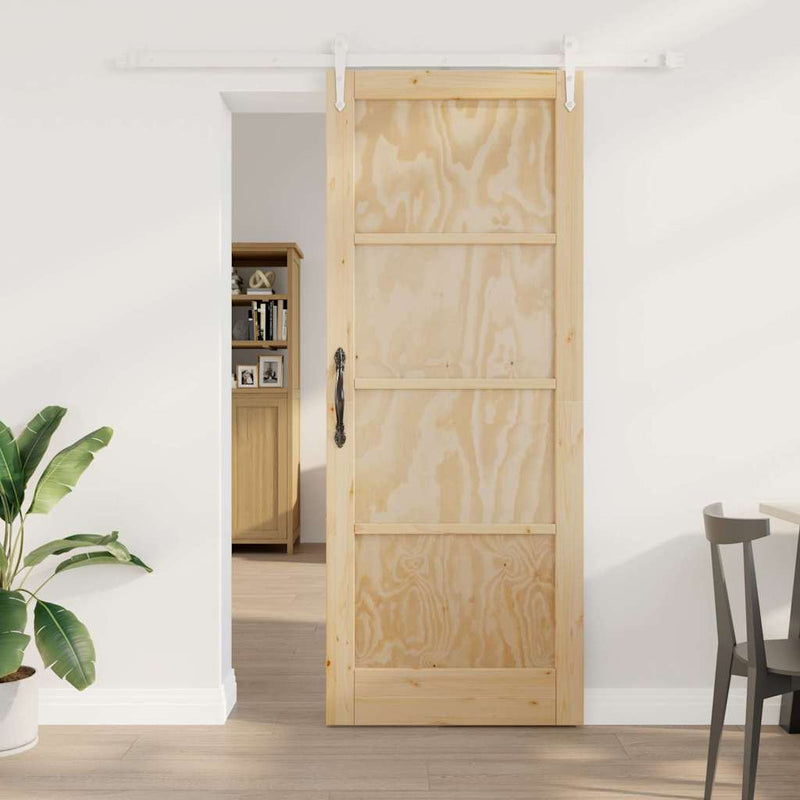 vidaXL Csúszó ajtó Egyéb ORKDAL Természetes és fehér 83 x 211 cm