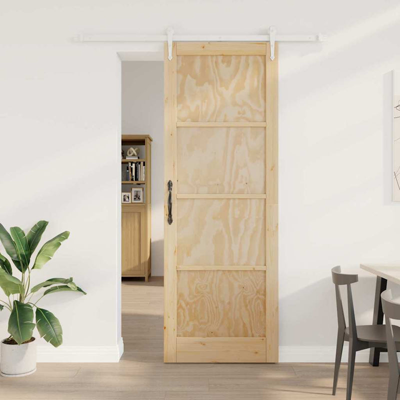 vidaXL Csúszó ajtó Egyéb ORKDAL Természetes és fehér 83 x 232 cm