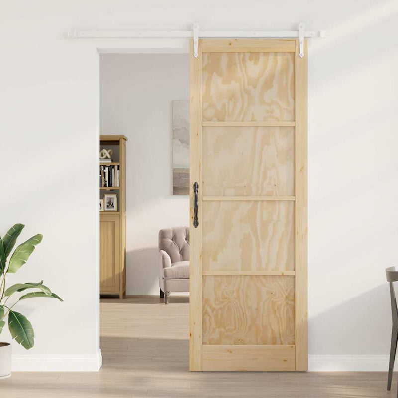 vidaXL Csúszó ajtó Egyéb ORKDAL Természetes és fehér 83 x 232 cm