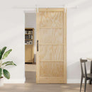 vidaXL Csúszó ajtó ORKDAL Barna 86 x 211 cm Tömör fenyőfa